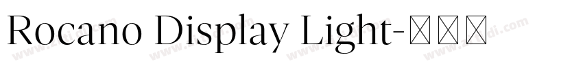 Rocano Display Light字体转换 Rocano Display Light字体转换